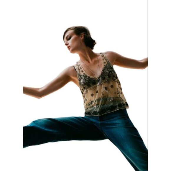 ZARA EMBROIDERED TOP - LIMITED EDITION YELLOW SIZE XS| 4786/243 - Picture 4 of 9